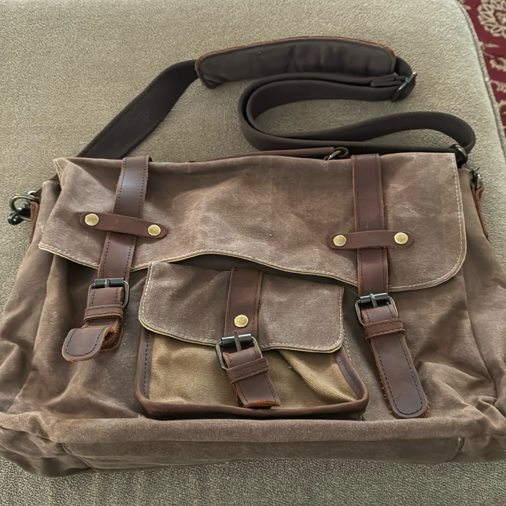 Unbranded Thick Material Messenger Laptop Bag Dark Brown Nice Quality (Td)